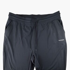 TomboyX Black Jogger Sweatpants Women 2X Recycled Nylon Drawstring‎ Activewear
